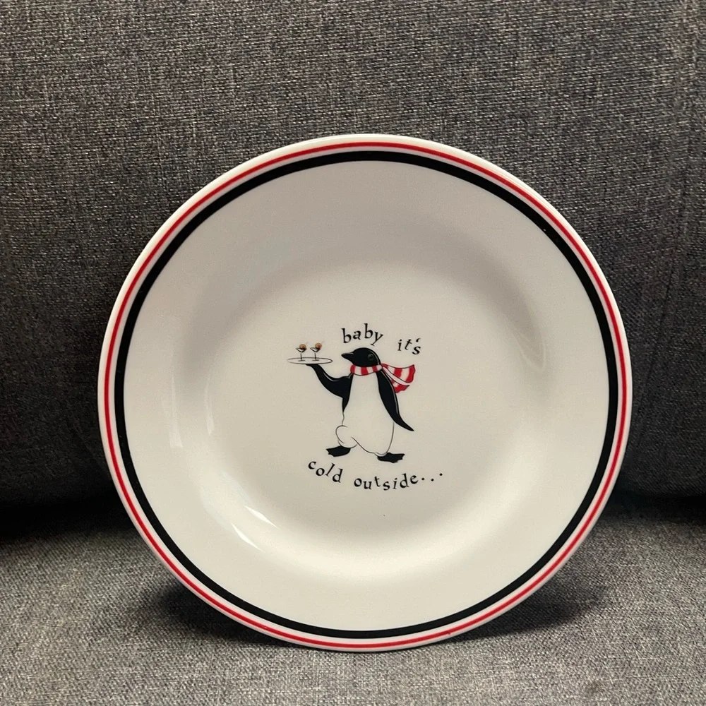 Restoration Hardware Penguin Themed Plates Set